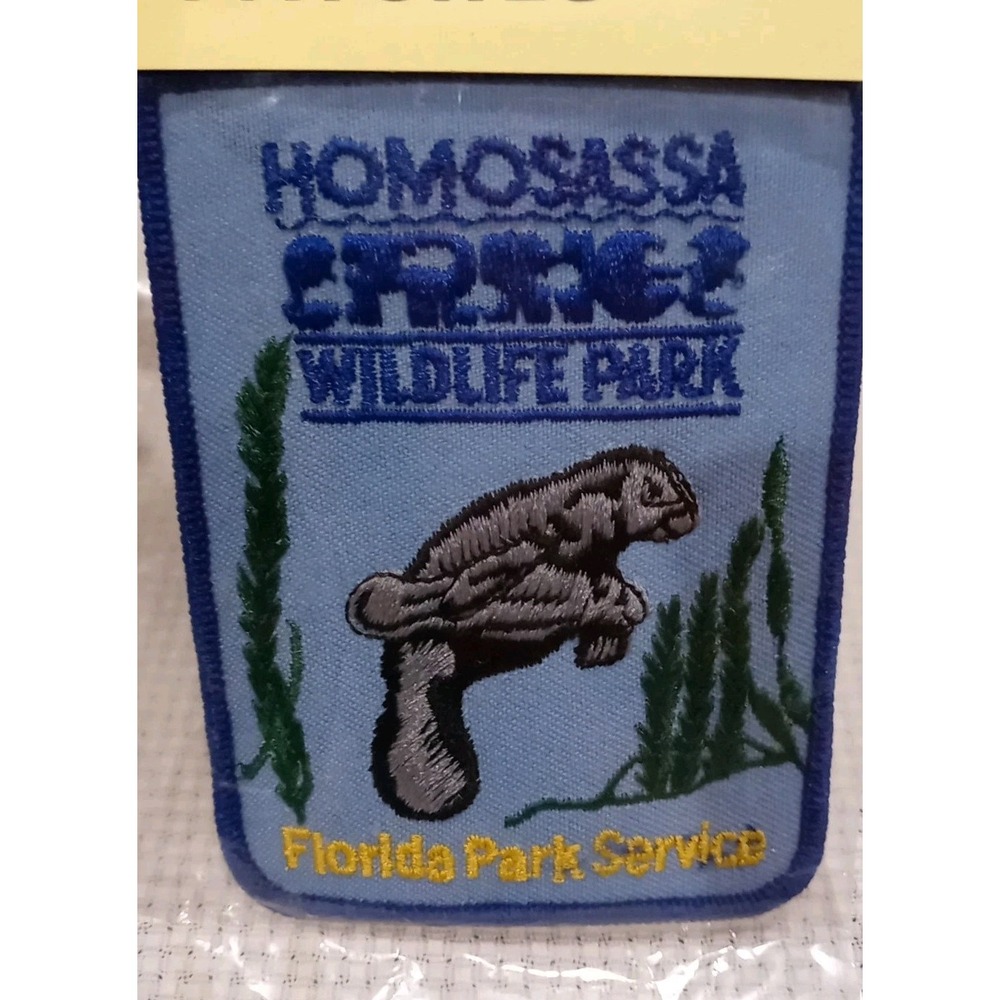 NIP‎ Vintage Homosassa Springs Wildlife Park Patch Florida Parck Service Badge